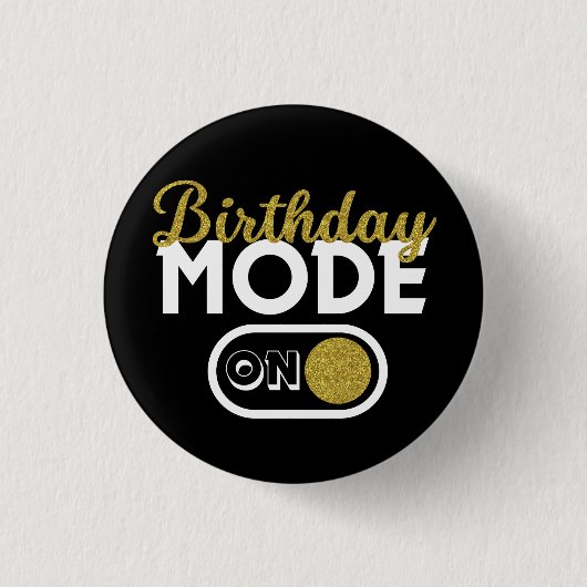 Birthday Mode On Button (Vorderseite)