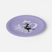 Birthday Modern 50. Geburtstag Feier Chic Pappteller (Schrägansicht)