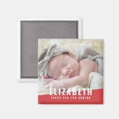 Birthday Modern Bright Color Foto Vielen Dank Magnet (Vorderseite/Rückseite)