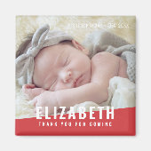 Birthday Modern Bright Color Foto Vielen Dank Magnet (Vorne)