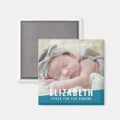 Birthday Modern Bright Color Foto Vielen Dank Magnet (Vorderseite/Rückseite)