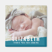 Birthday Modern Bright Color Foto Vielen Dank Magnet (Vorne)