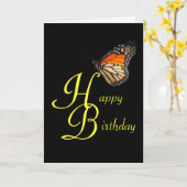 Birthday Monarch Butterfly Card Karte (Gelbe Blume)