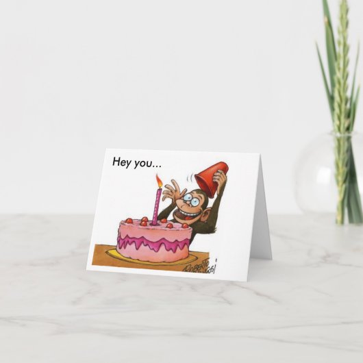 birthday_monkey, he Sie… Karte (Vorderseite)