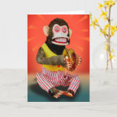 Birthday Monkey Karte (Gelbe Blume)