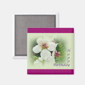Birthday Moth Mullein Wildblume Magnet (Vorderseite/Rückseite)