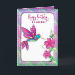 Birthday Mother Abstrakt Colorful Hummingbird Karte<br><div class="desc">Sehen Sie viele andere Produkte mit den gleichen und/oder ähnlichen Designs. Suchen Sie auf meiner Website nach MEINEN SAMMLUNGEN,  dann scrollen Sie runter zum Abstrakten Hummingbird</div>