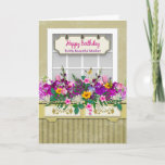 Birthday, Mother, Flowers in Window Box Karte<br><div class="desc">See Image on many other categories including Ausdrücke,  Einladungen und mehr.</div>