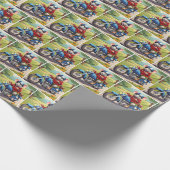 Birthday Mouse auf Motorrad Geschenkpapier (Ecke)