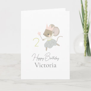 Birthday Mouse Editable Geburtstagskarte Karte