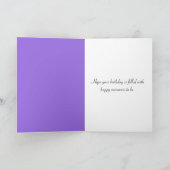 Birthday Mouse in Iris Blume Karte (Innenseite)