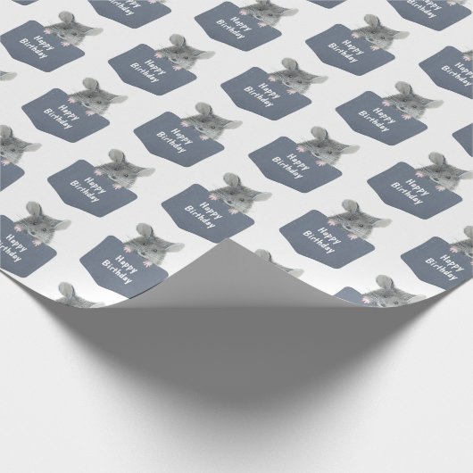 Birthday Mouse in Pocket Geschenkpapier (Ecke)