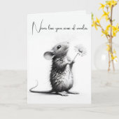 Birthday Mouse mit Daisy Karte (Gelbe Blume)