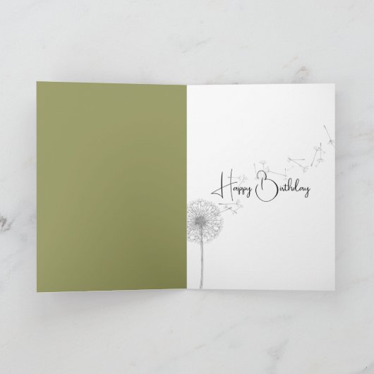 Birthday Mouse mit Löwenzahn Karte (Innenseite)