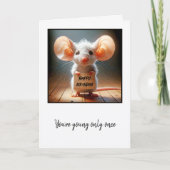 Birthday Mouse mit Pappschild Karte (Vorderseite)