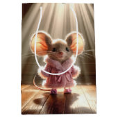 Birthday Mouse mit rosa Robe und Slippers Mittlere Geschenktüte (Vorderseite)