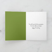 Birthday Mouse Reading a Red Book On a Blanket Karte (Innenseite)