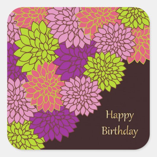 Birthday Mums Sticker (Vorderseite)