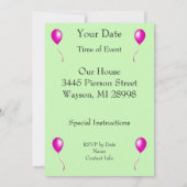 Birthday Musiker Black Cats Sheet Music Green Einladung (Rückseite)