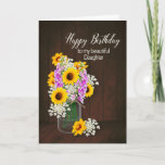 BIRTHDAY -  MY DAUGHTER - COUNTRY FLOWERS/VASE KARTE<br><div class="desc">SEE OTHER PRODUCTS WITH SAME IMAGE INCLUDING INVITATIONS ETC.</div>