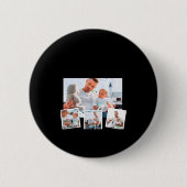 Birthday Name Age Photo Collage Button (Vorderseite)