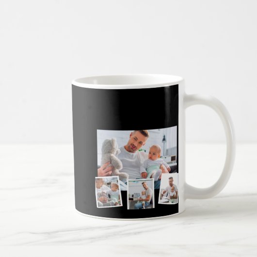 Birthday Name Age Photo Collage T Shirt Kaffeetasse (Rechts)