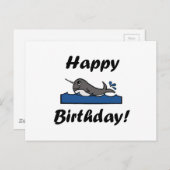 Birthday Narwhal Postkarte (Vorne/Hinten)