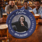 Birthday navin blauen Foto Mann Mythos Legende Pappteller