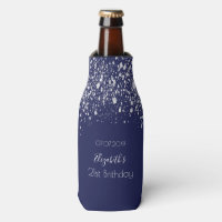 Birthday navin blue silber Glitzer name