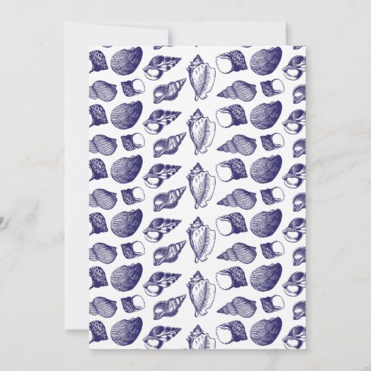 Birthday Navy Party Muscheln Ocean Beach Sea Einladung (Rückseite)