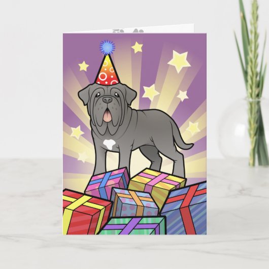 Birthday Neapolitan Mastiff Karte (Vorderseite)