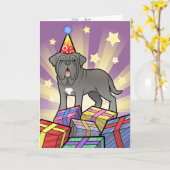 Birthday Neapolitan Mastiff Karte (Gelbe Blume)