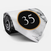 Birthday Neck Tie Geschenk Marmor Design Personali Krawatte (Gerollt)