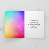 Birthday Neon Abstract Karte (Innenseite)