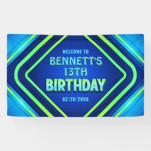 Birthday Neon Banner (Horizontal)