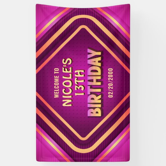 Birthday Neon Banner (Vertikal)