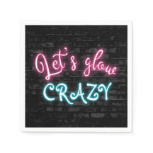 Birthday Neon Glow Sign on Brick Wall