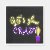 Birthday Neon Signing mit Candle Serviette (Vorderseite)