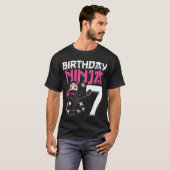 Birthday Ninja 7 Girl Pink Shinobi Themen7th B-Da T-Shirt (Vorne ganz)