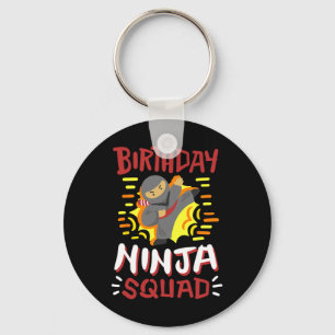 Birthday Ninja Squad Karate Girls Boys Kid Bday Pa Schlüsselanhänger