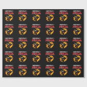 Birthday Ninja Theme Party - Birthday Ninja Design Geschenkpapier (Flach)