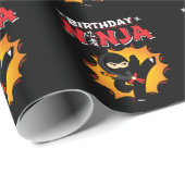 Birthday Ninja Theme Party - Birthday Ninja Design Geschenkpapier (Rolleneckpunkt)