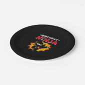 Birthday Ninja Theme Party - Birthday Ninja Design Pappteller (Schrägansicht)