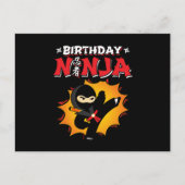 Birthday Ninja Theme Party - Birthday Ninja Design Postkarte (Vorderseite)
