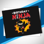 Birthday Ninja Theme Party - Birthday Ninja Design Postkarte