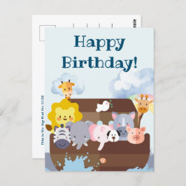 Birthday Noah's Ark Postkarte