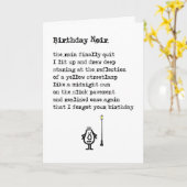 Birthday Noir - ein lustiges, verspätetes Geburtst Karte (Gelbe Blume)