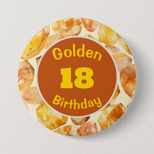 Birthday November Birthstone Custom Button (Vorderseite)
