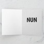 BIRTHDAY NUN NUNS FUNNY GREETING CARD KARTE (Innenseite)