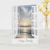 Birthday Ocean Sunrise Window Karte (Gelbe Blume)